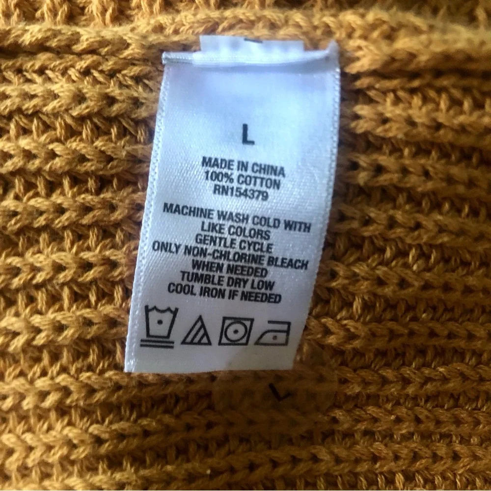 Aeropostale Sweater Waffle Knit Crop V-neck Long Sleeve Women’s Size L NWT - Picture 7 of 7